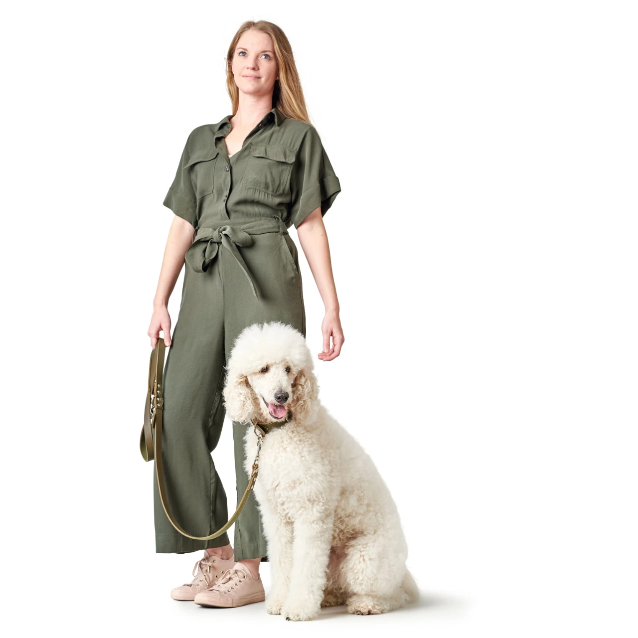 Hunter Aalborg Sport Oliven 42 hundehalsbånd - 32-38 cm